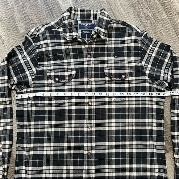 Vintage Polo Sport Purple Snap Button Flannel - Picture 5 of 7